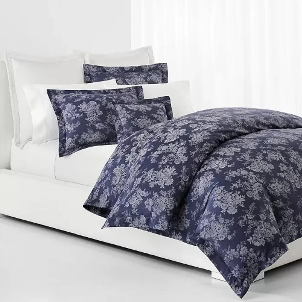 Lauren Ralph Lauren Mya Floral Duvet Cover in Navy, NEW, Size Queen $430